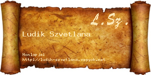 Ludik Szvetlana névjegykártya